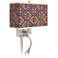 Rich Bohemian Giclee Glow LED Reading Light Plug-In Sconce
