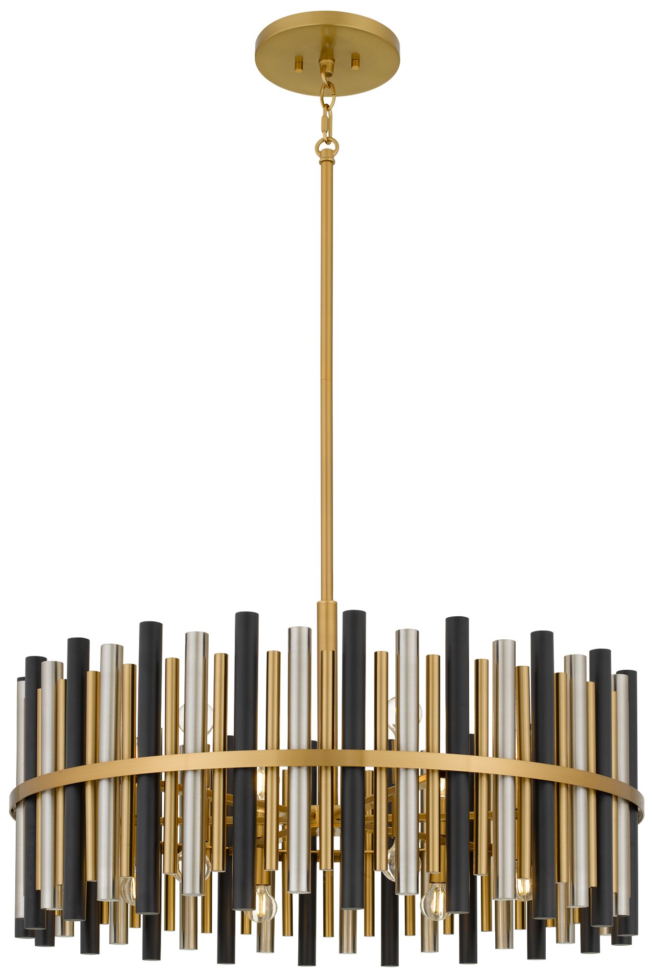 Image 2 Richards 12-Light Brushed Gold Pendant Light