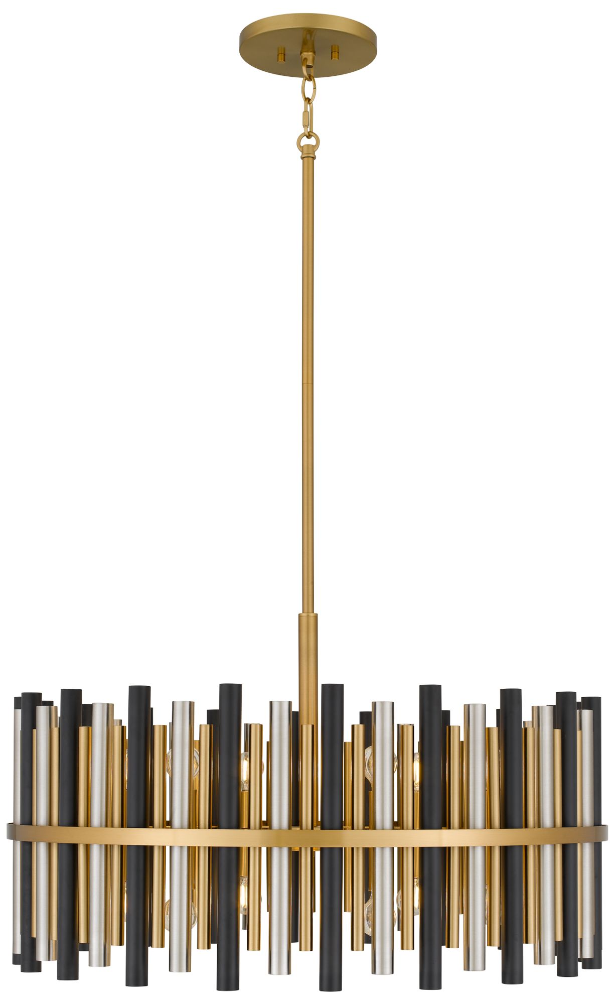 Image 4 Richards 12-Light Brushed Gold Pendant Light more views
