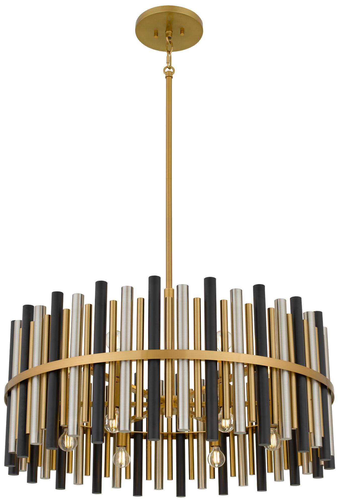 Image 5 Richards 12-Light Brushed Gold Pendant Light more views