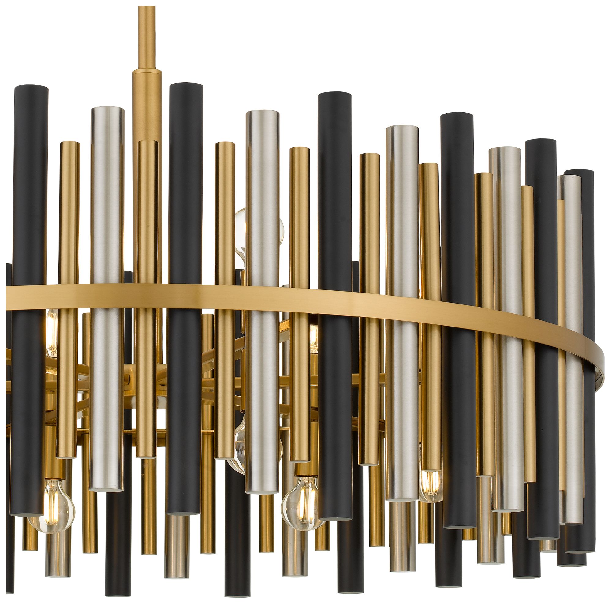 Image 6 Richards 12-Light Brushed Gold Pendant Light more views