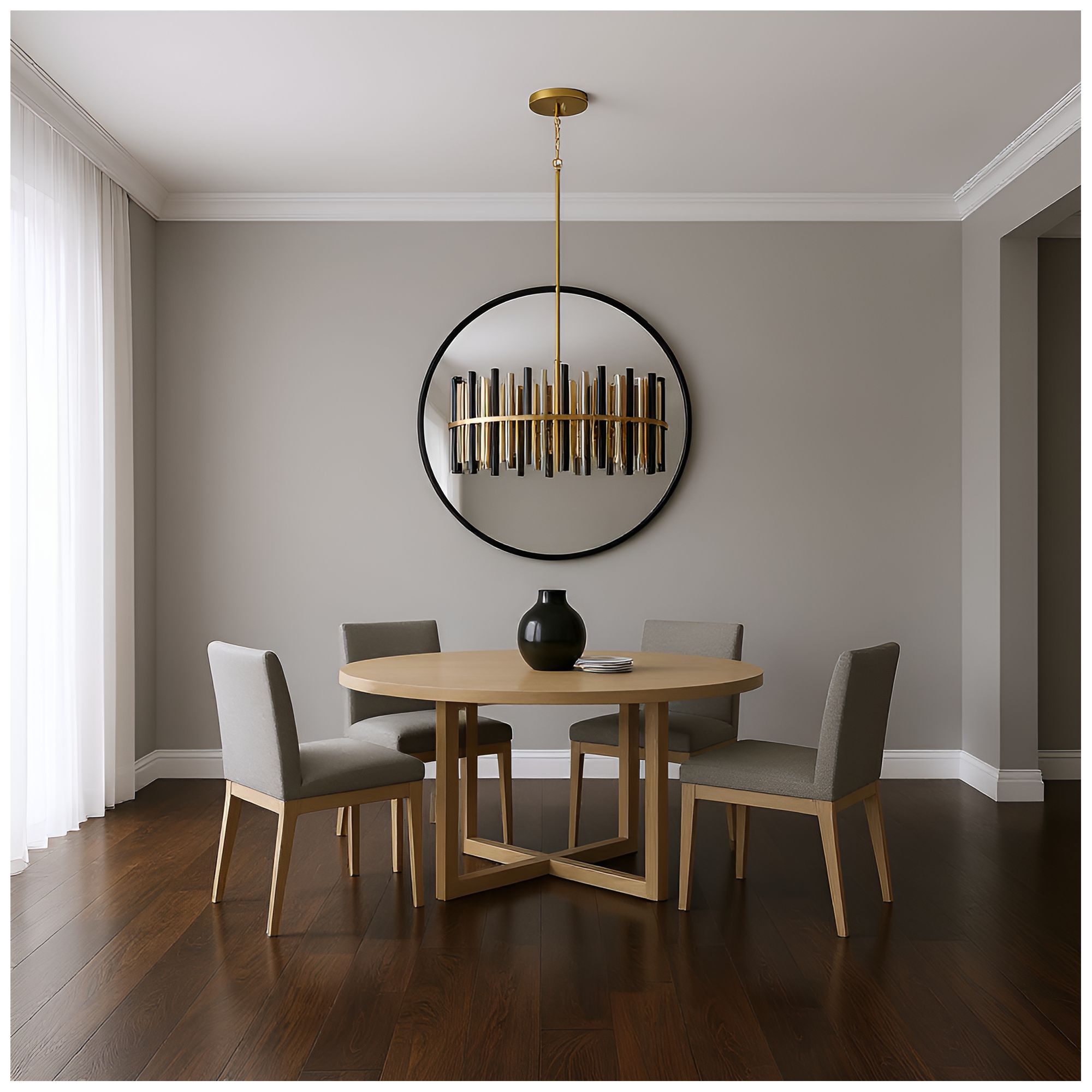 Image 7 Richards 12-Light Brushed Gold Pendant Light more views