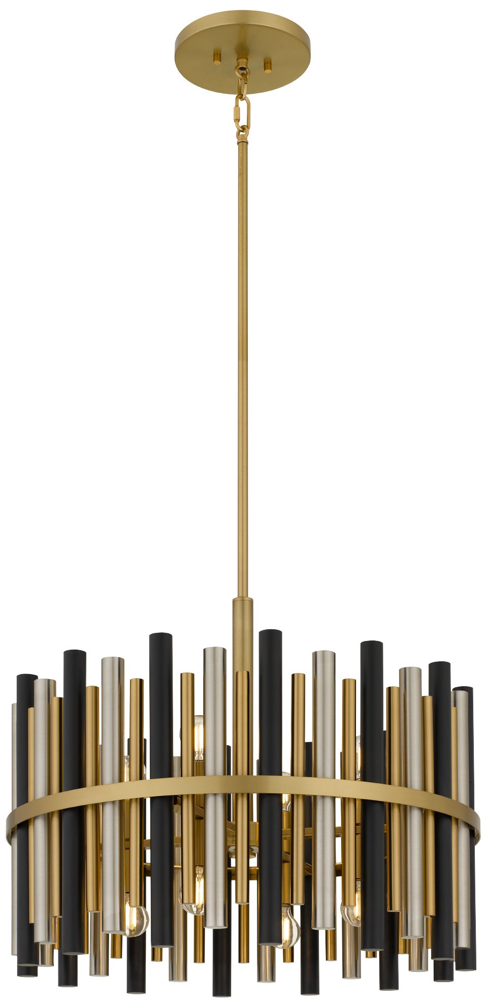 Richards 8-Light Brushed Gold Pendant Light