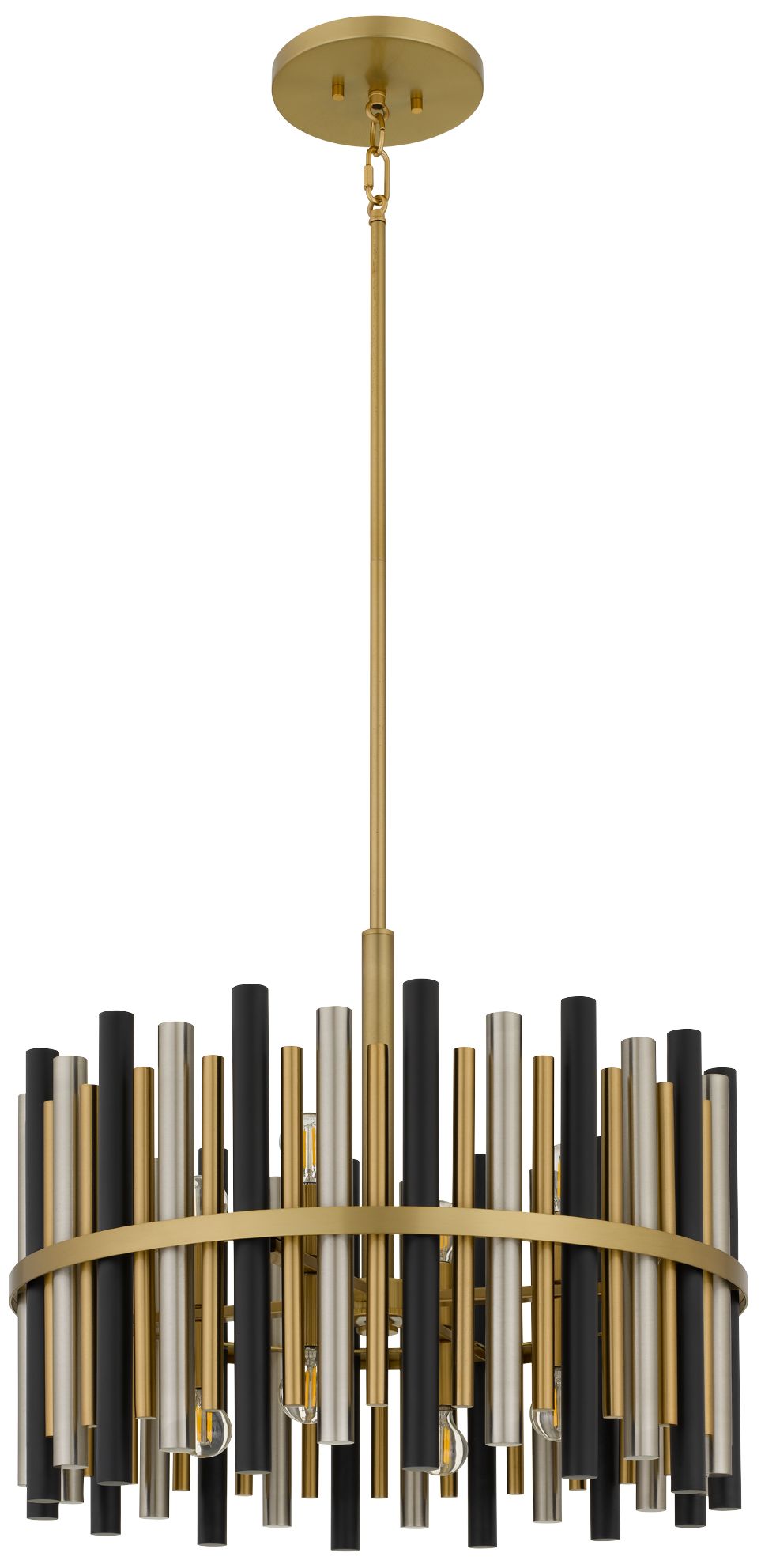 Image 3 Richards 8-Light Brushed Gold Pendant Light more views