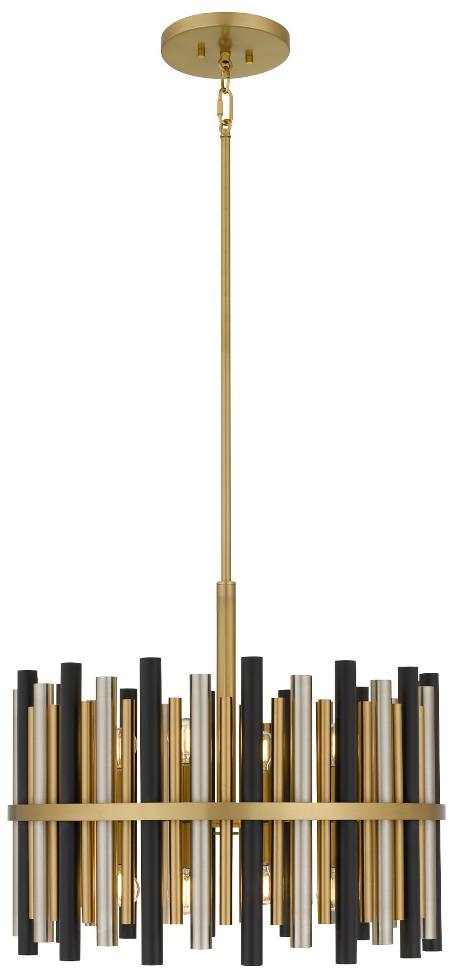 Image 4 Richards 8-Light Brushed Gold Pendant Light more views