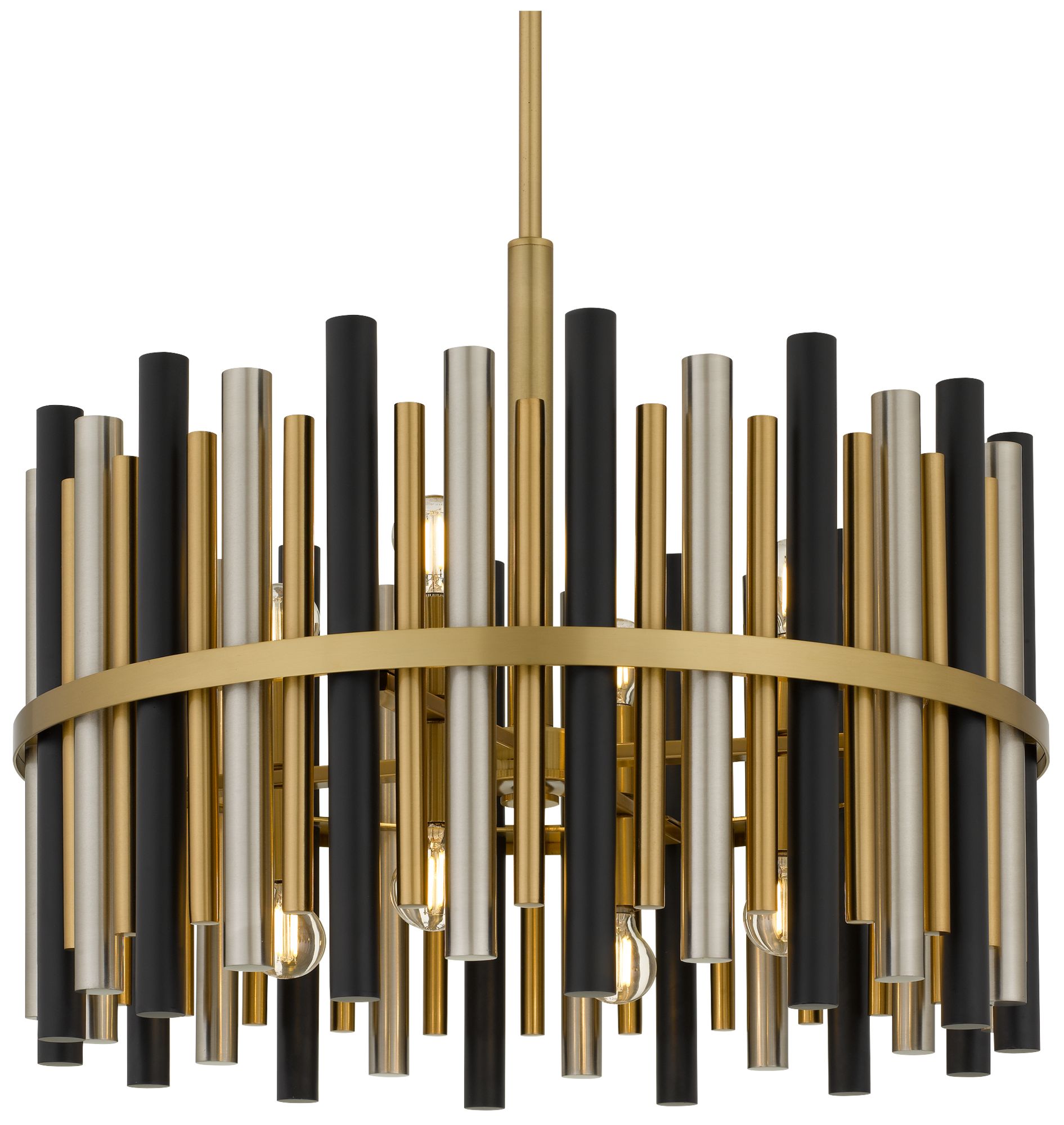 Image 6 Richards 8-Light Brushed Gold Pendant Light more views