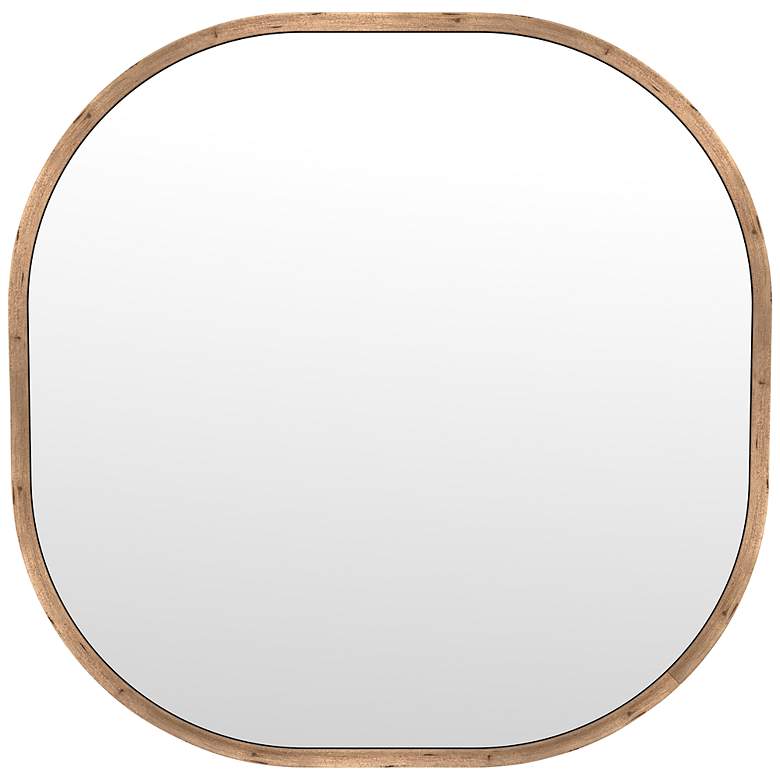 Image 3 Richards Brown Mango Wood 43" Oversized Square Wall Mirror