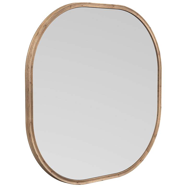 Image 6 Richards Brown Mango Wood 43" Oversized Square Wall Mirror more views
