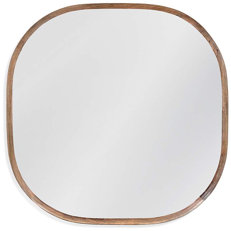 Image 7 Richards Brown Mango Wood 43" Oversized Square Wall Mirror more views