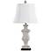 Richards Textured Cream Ribbed Urn Table Lamp