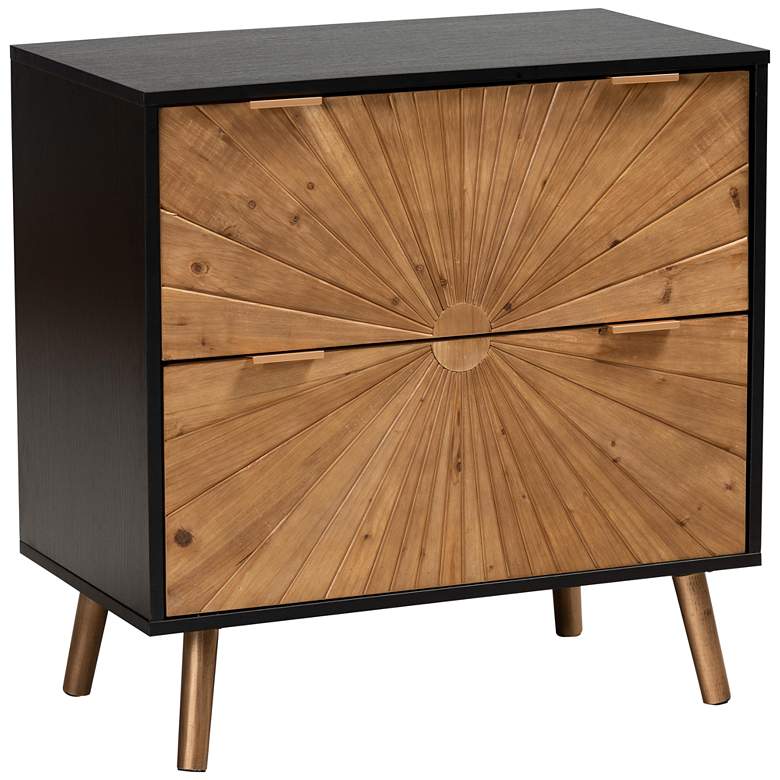 Image 2 Richardson 28 1/4"W Black Brown 2-Drawer Storage Cabinet