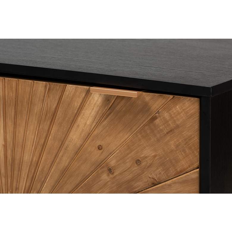 Image 3 Richardson 28 1/4"W Black Brown 2-Drawer Storage Cabinet more views