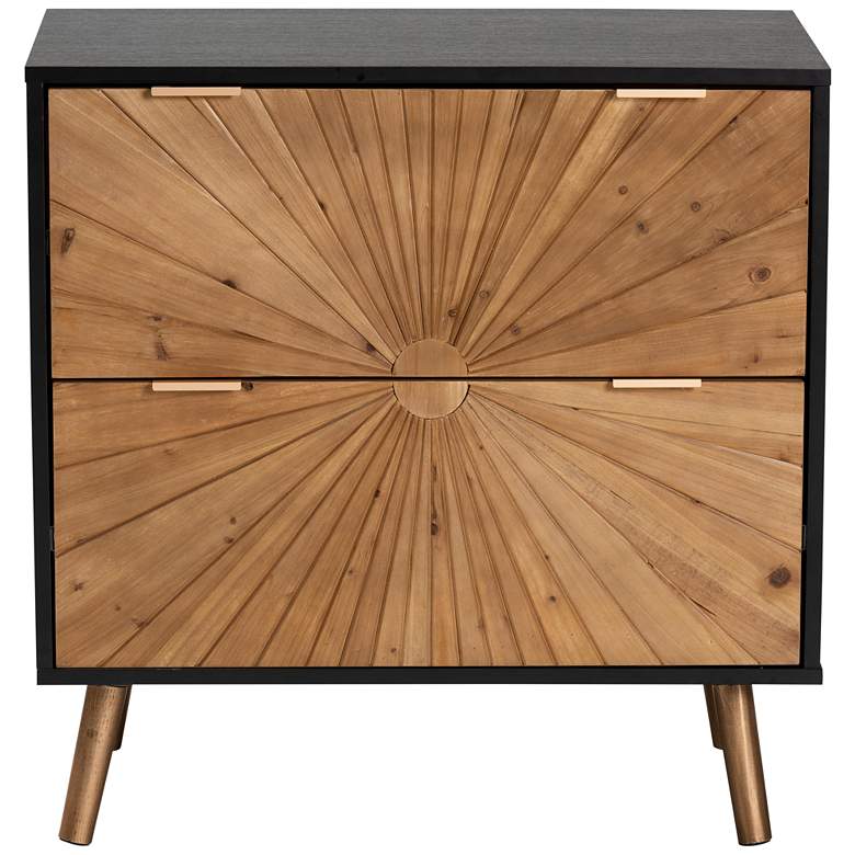 Image 7 Richardson 28 1/4"W Black Brown 2-Drawer Storage Cabinet more views