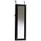 Richelle 14 1/4"W Black Hanging Jewelry Armoire with Mirror
