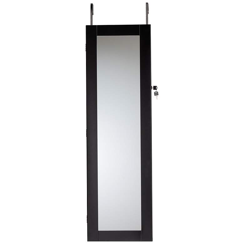 Image 6 Richelle 14 1/4"W Black Hanging Jewelry Armoire with Mirror more views