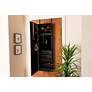 Richelle 14 1/4"W Black Hanging Jewelry Armoire with Mirror