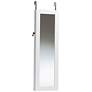 Richelle 14 1/4"W White Hanging Jewelry Armoire with Mirror