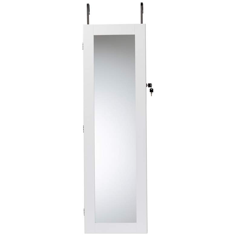 Image 6 Richelle 14 1/4 inchW White Hanging Jewelry Armoire with Mirror more views