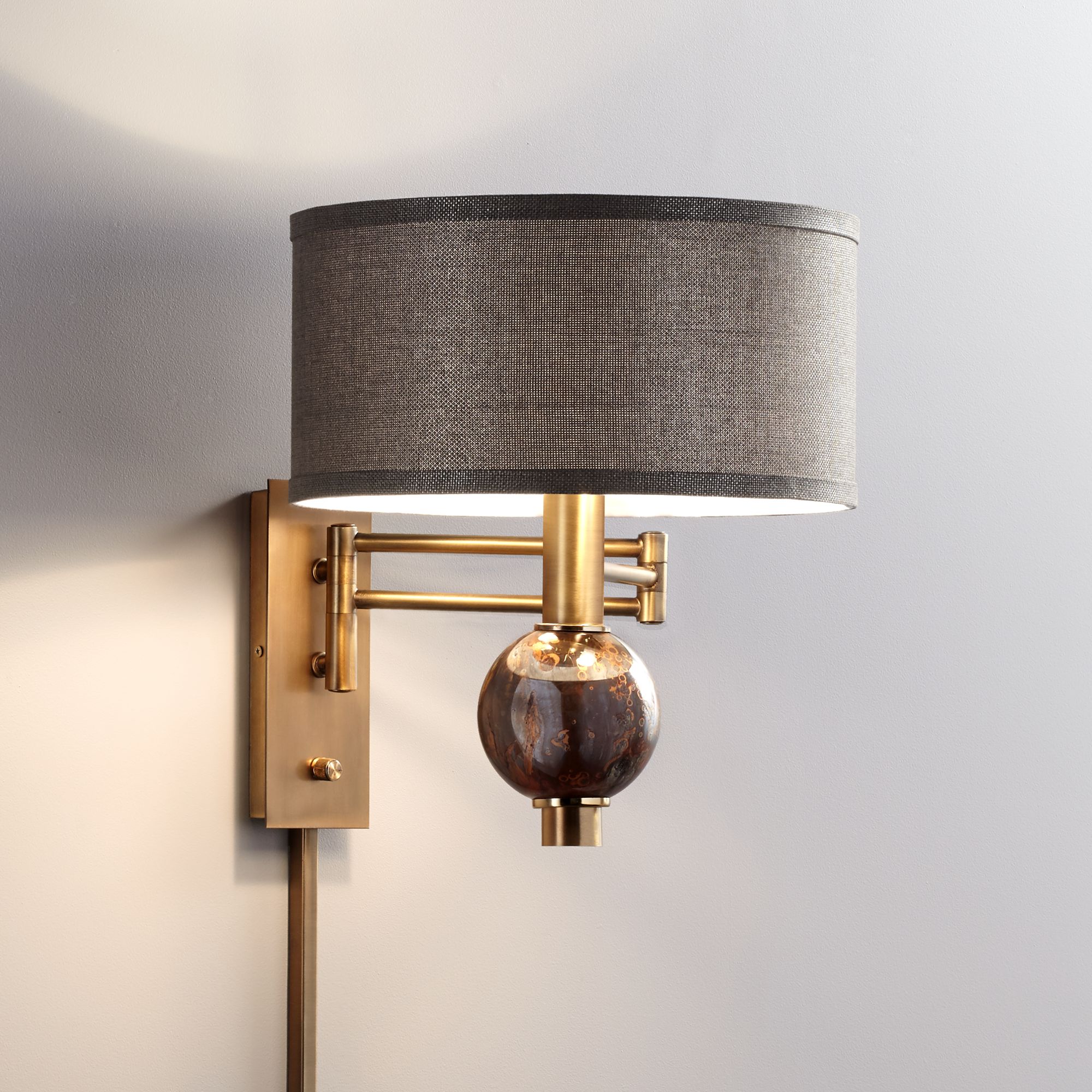 plug in swing arm wall lamp