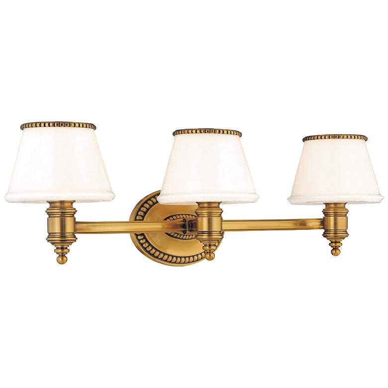 Image 1 Richmond 23 3/4" Wide Flemish Brass 3-Light Bath Light