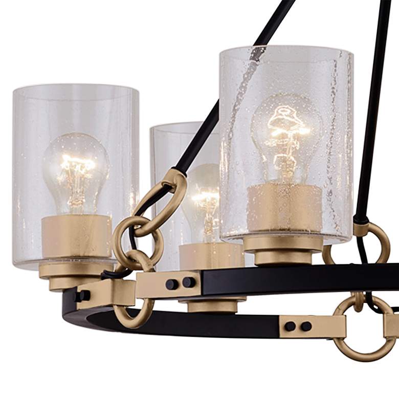Image 3 Richmond 25 1/2" Wide Matte Black 6-Light Chandelier more views
