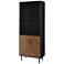 Richmond 26" Wide Solid Black Wood 2-Door Bookmatch Hutch