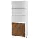 Richmond 26" Wide Solid White Wood 2-Door Bookmatch Hutch