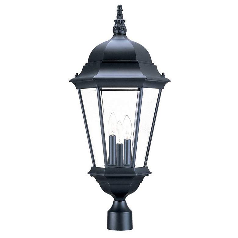 Image 1 Richmond 3-Light Matte Black Post Mount Light