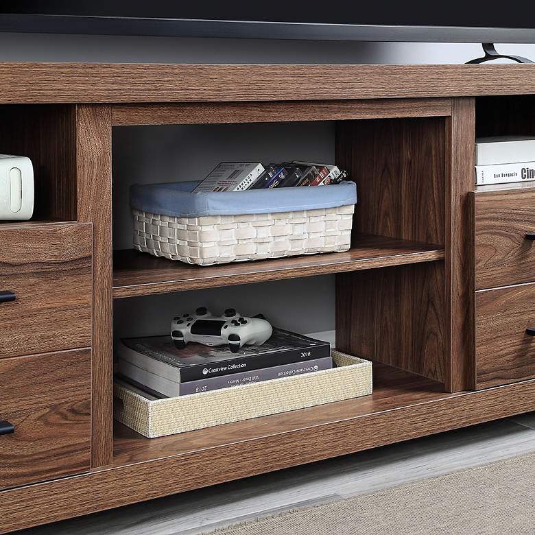 Image 4 Richmond 60" Wide Brown Wood 2-Drawer TV Stand more views