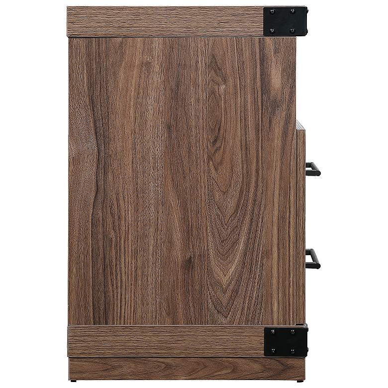 Image 6 Richmond 60" Wide Brown Wood 2-Drawer TV Stand more views