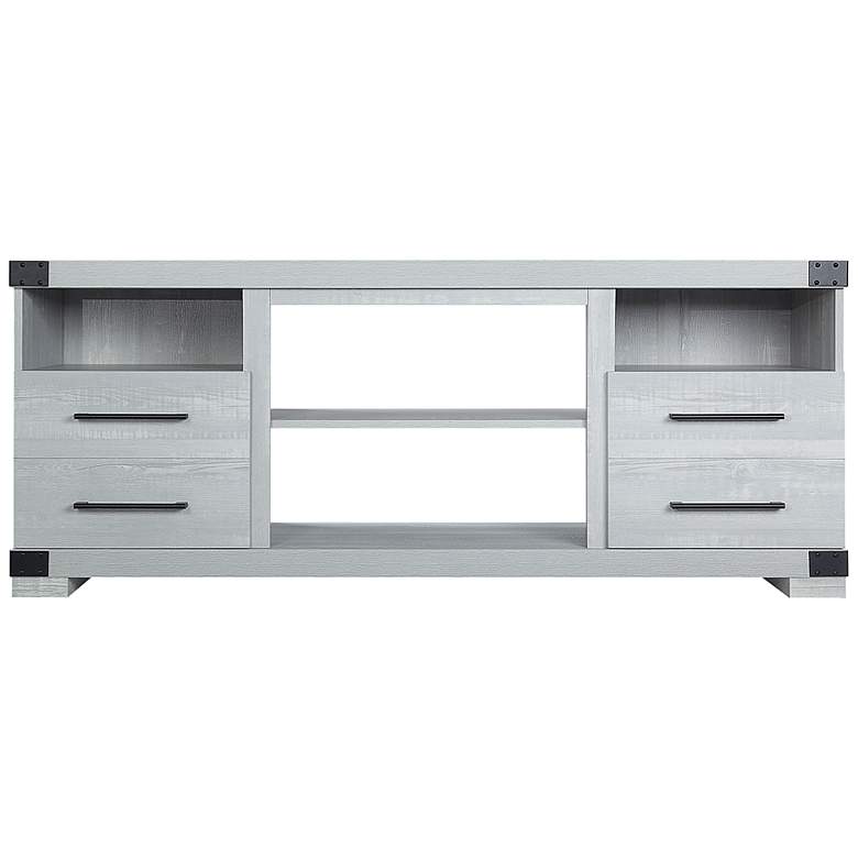 Image 2 Richmond 60" Wide Gray Wood 2-Drawer TV Stand
