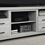 Richmond 60" Wide Gray Wood 2-Drawer TV Stand in scene