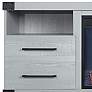 3_Richmond 60"W Gray Wood 2-Shelf 2-Drawer Electric Fireplace more views