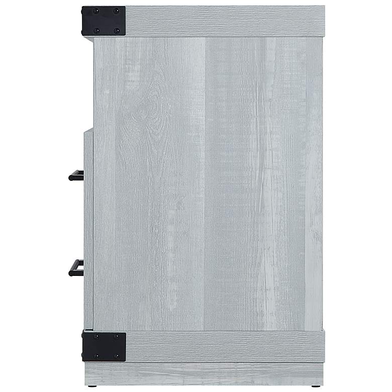 Image 6 Richmond 60"W Gray Wood 2-Shelf 2-Drawer Electric Fireplace more views