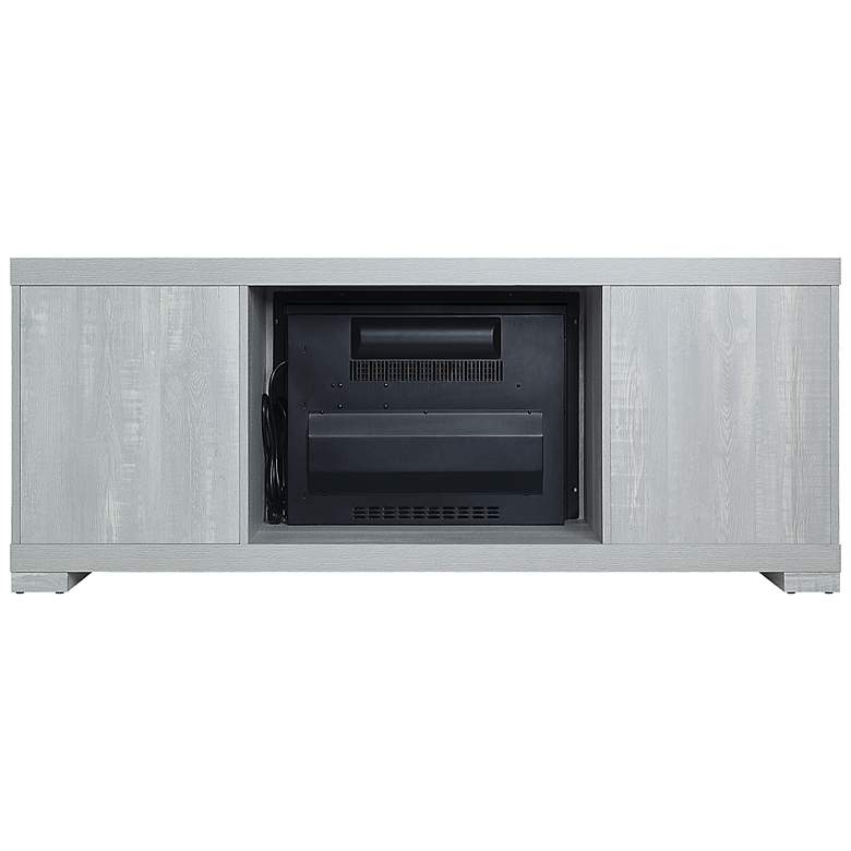 Image 7 Richmond 60"W Gray Wood 2-Shelf 2-Drawer Electric Fireplace more views
