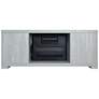 7_Richmond 60"W Gray Wood 2-Shelf 2-Drawer Electric Fireplace more views