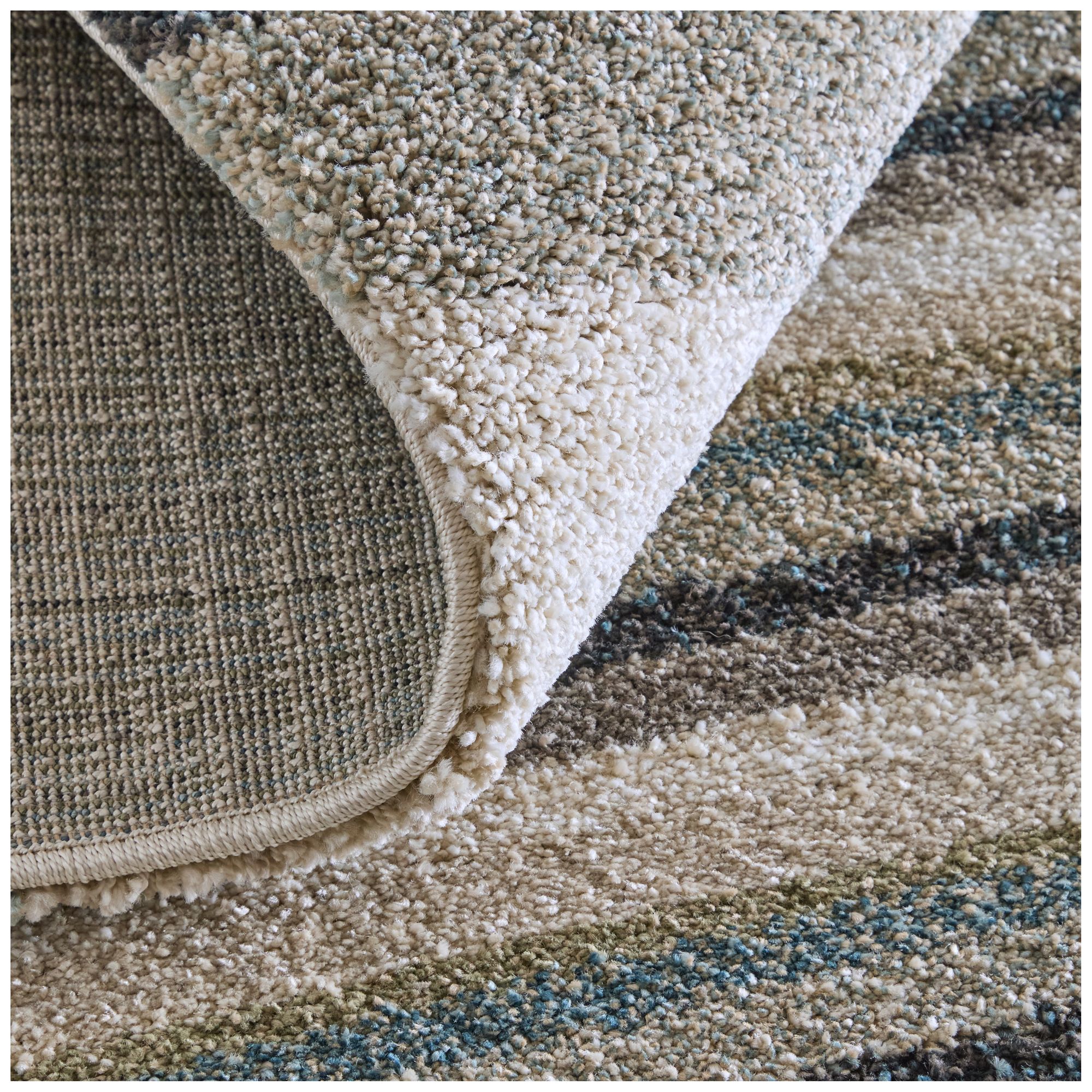 Richmond Abstract Indoor Ivory Area Rug 39R4F 1'-8" x 2'-10"