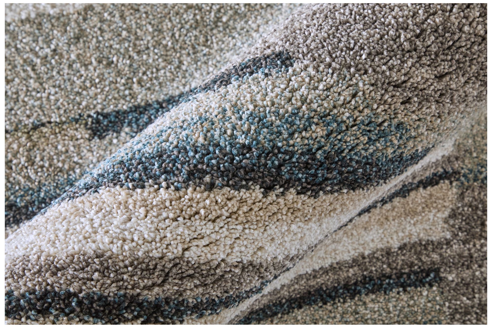 Image 7 Richmond Abstract Indoor Ivory Area Rug 39R4F 5' x 7'-6" more views