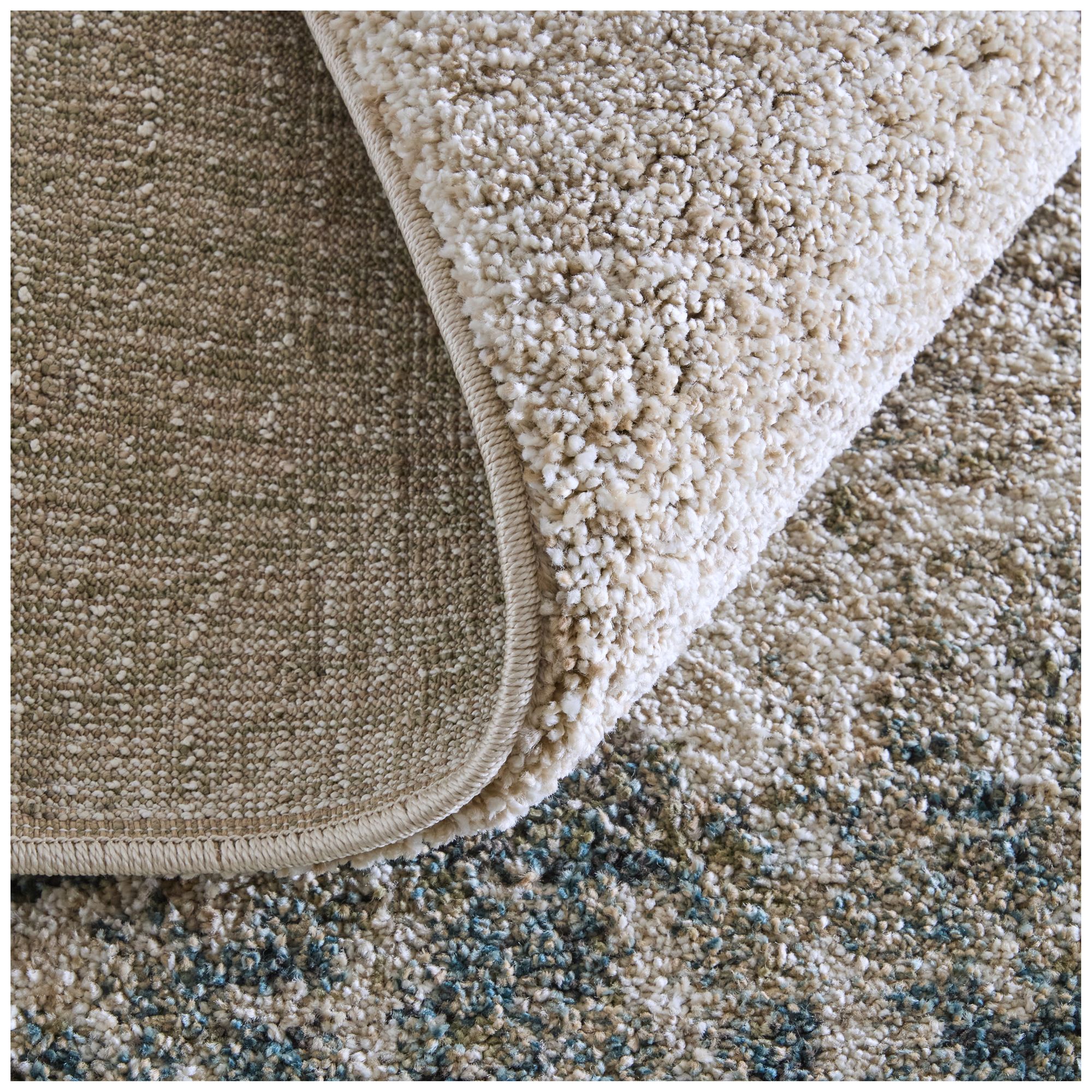 Richmond Abstract Indoor Ivory Area Rug 39R5F 6'-7" x 9'-6"