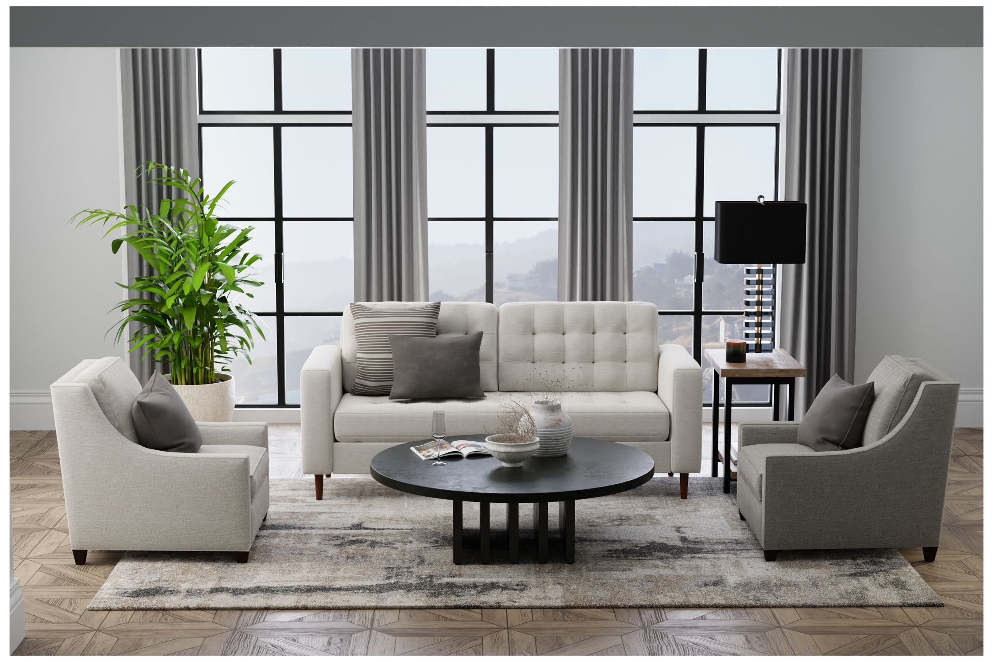 Image 3 Richmond Abstract Indoor Tan Area Rug 39R7F 2'-6" x 7'-3" more views