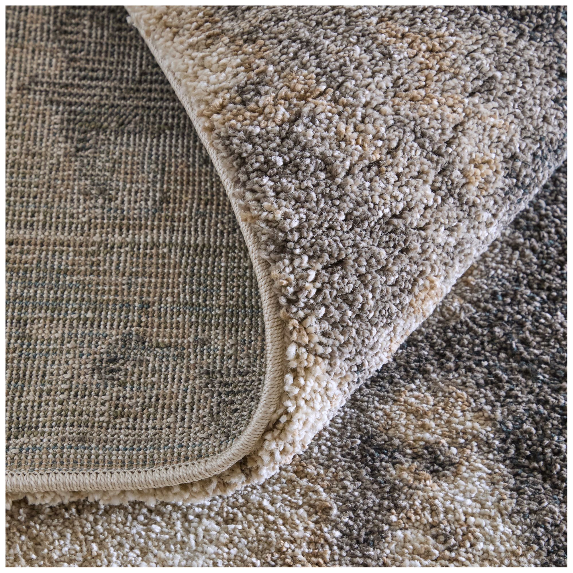 Richmond Abstract Indoor Tan Area Rug 39R7F 6'-7" x 9'-6"