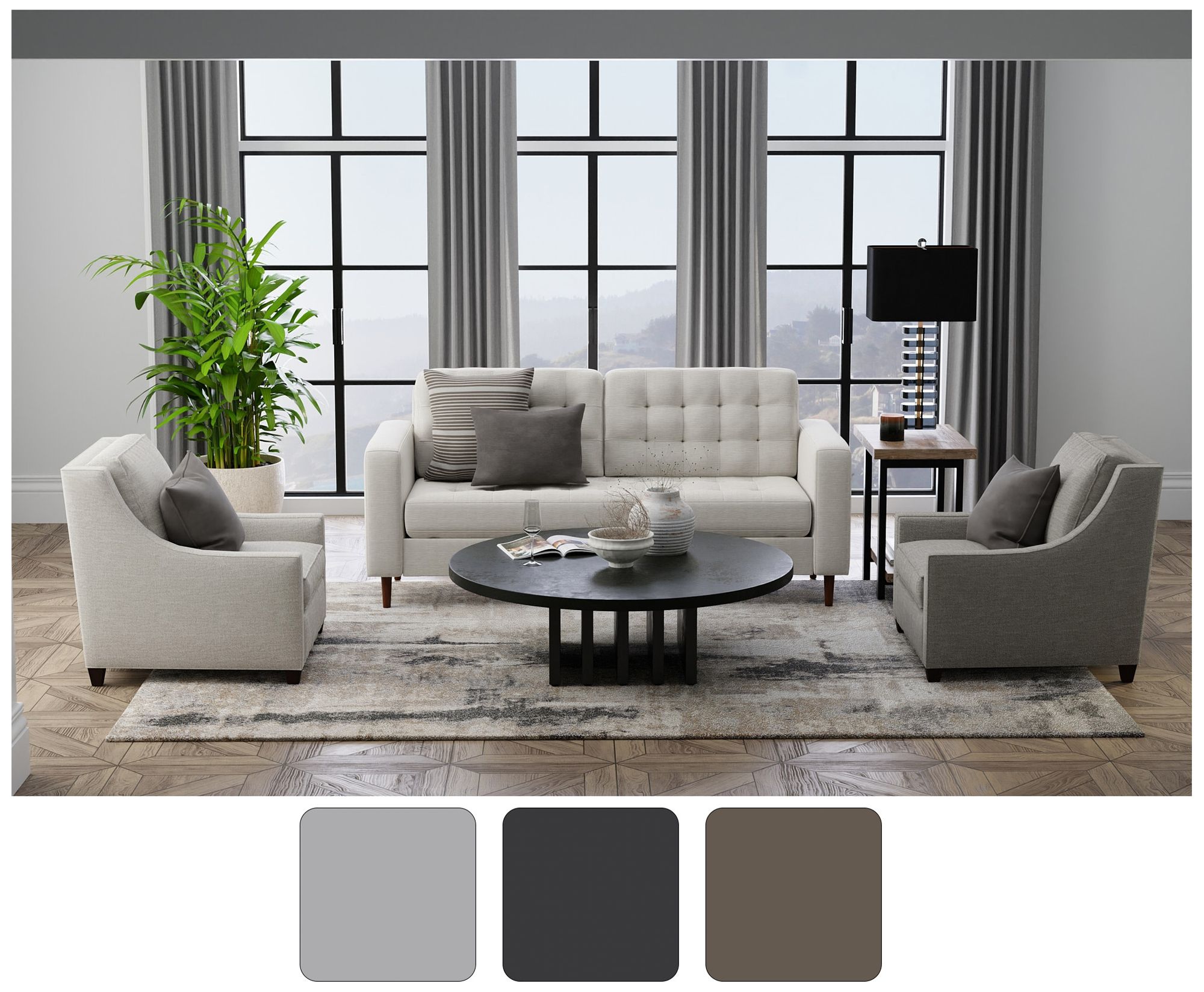 Image 5 Richmond Abstract Indoor Tan Area Rug 39R7F 7'-10" x 10' more views