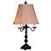 Richmond Black Table Lamp with 3 Candle Sockets