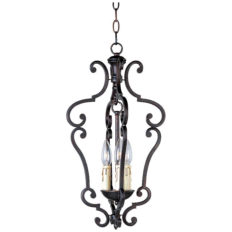 Image 2 Richmond Colonial Umber Finish 3-Light Pendant Chandelier