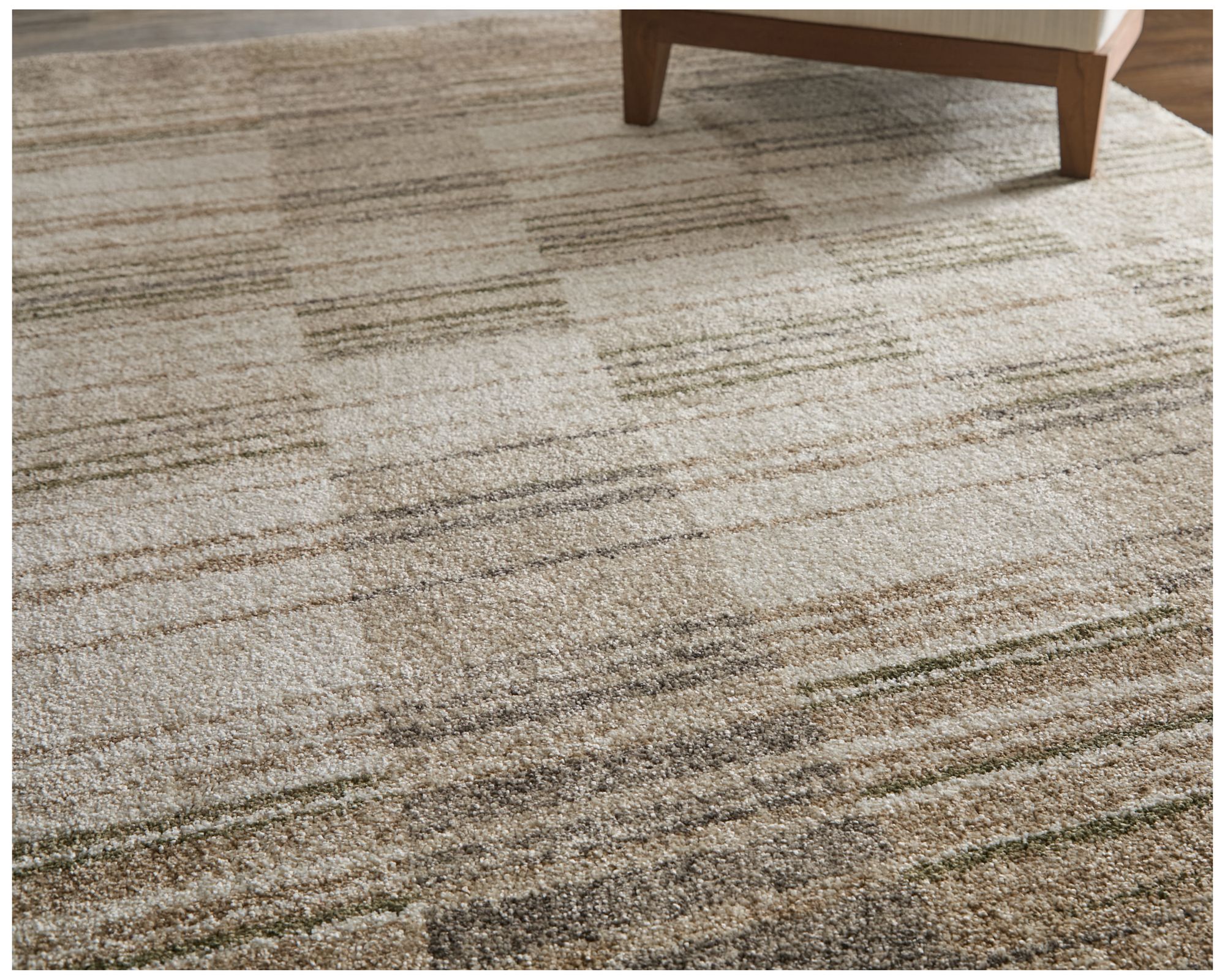 Image 2 Richmond Geometric Indoor Ivory Area Rug 39R3F 2'-6" x 7'-3" more views