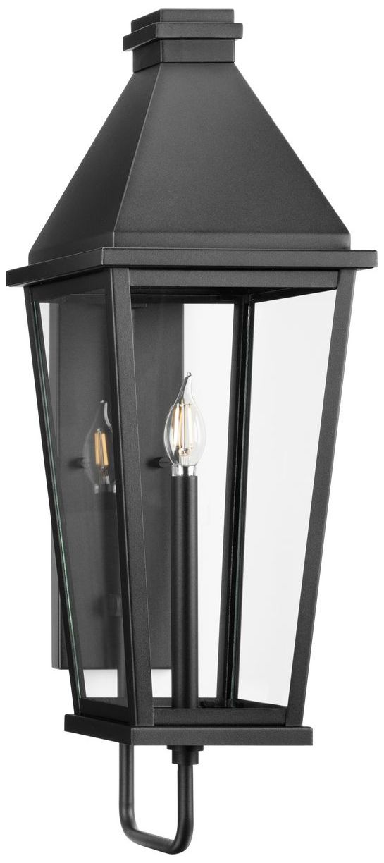Richmond Hill Collection One-Light Clear Glass Outdoor Large Wall Lantern