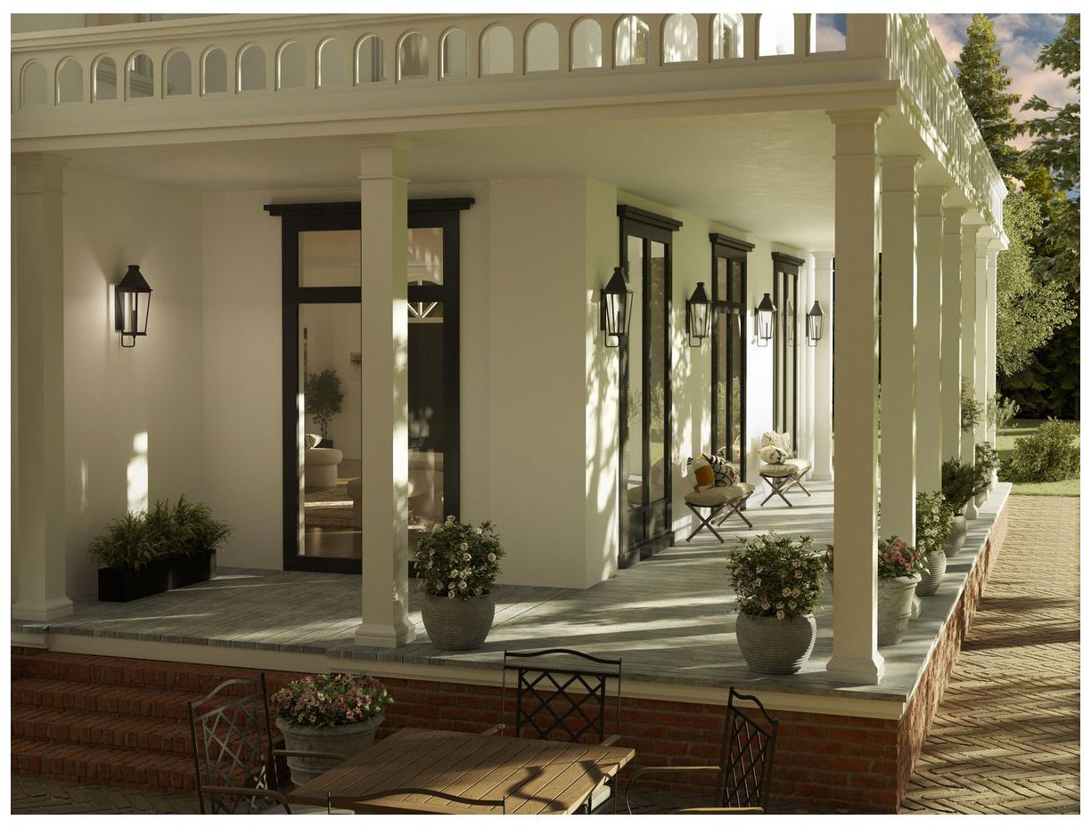 Image 3 Richmond Hill Collection One-Light Clear Glass Outdoor Large Wall Lantern more views