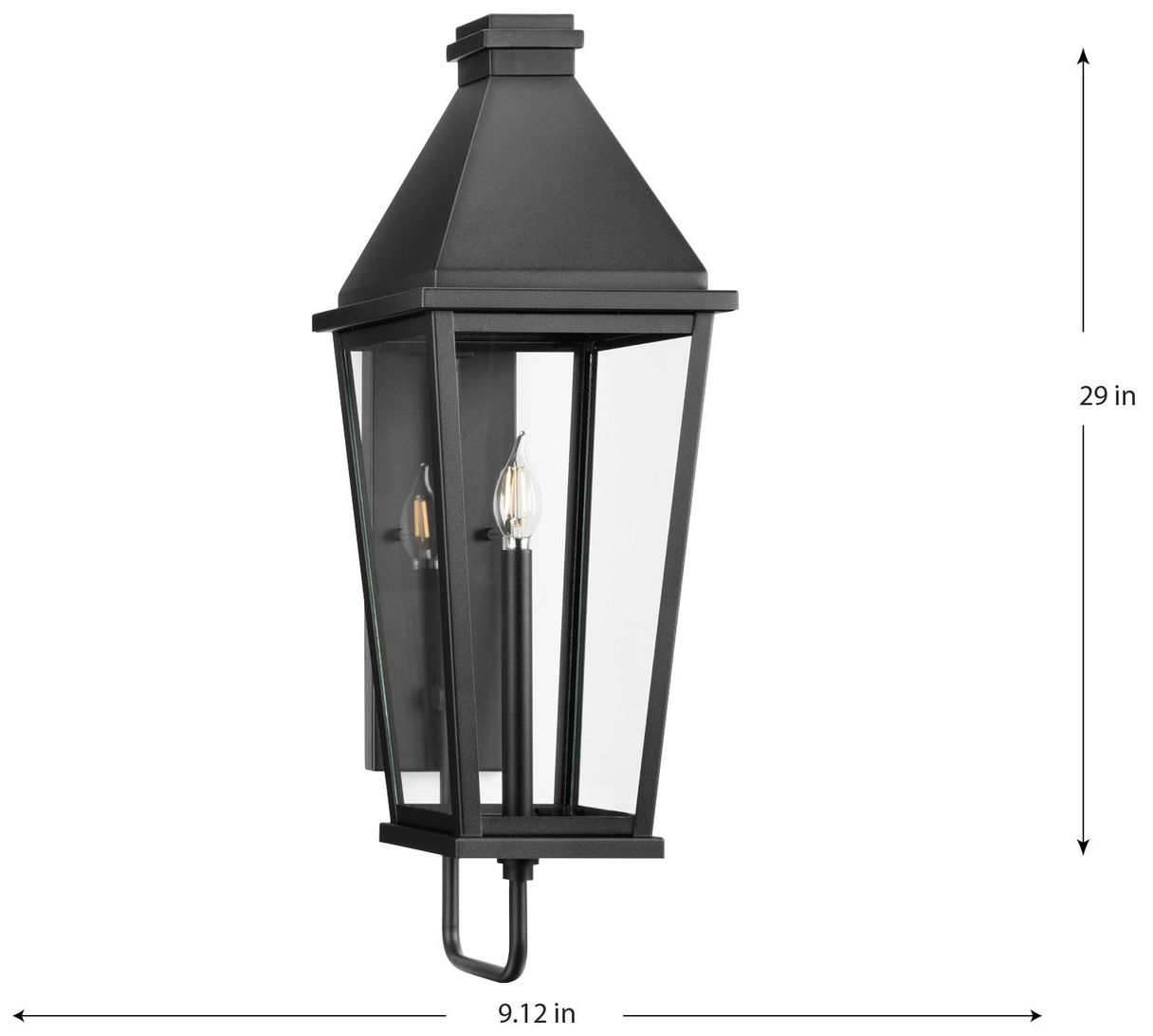 Image 4 Richmond Hill Collection One-Light Clear Glass Outdoor Large Wall Lantern more views