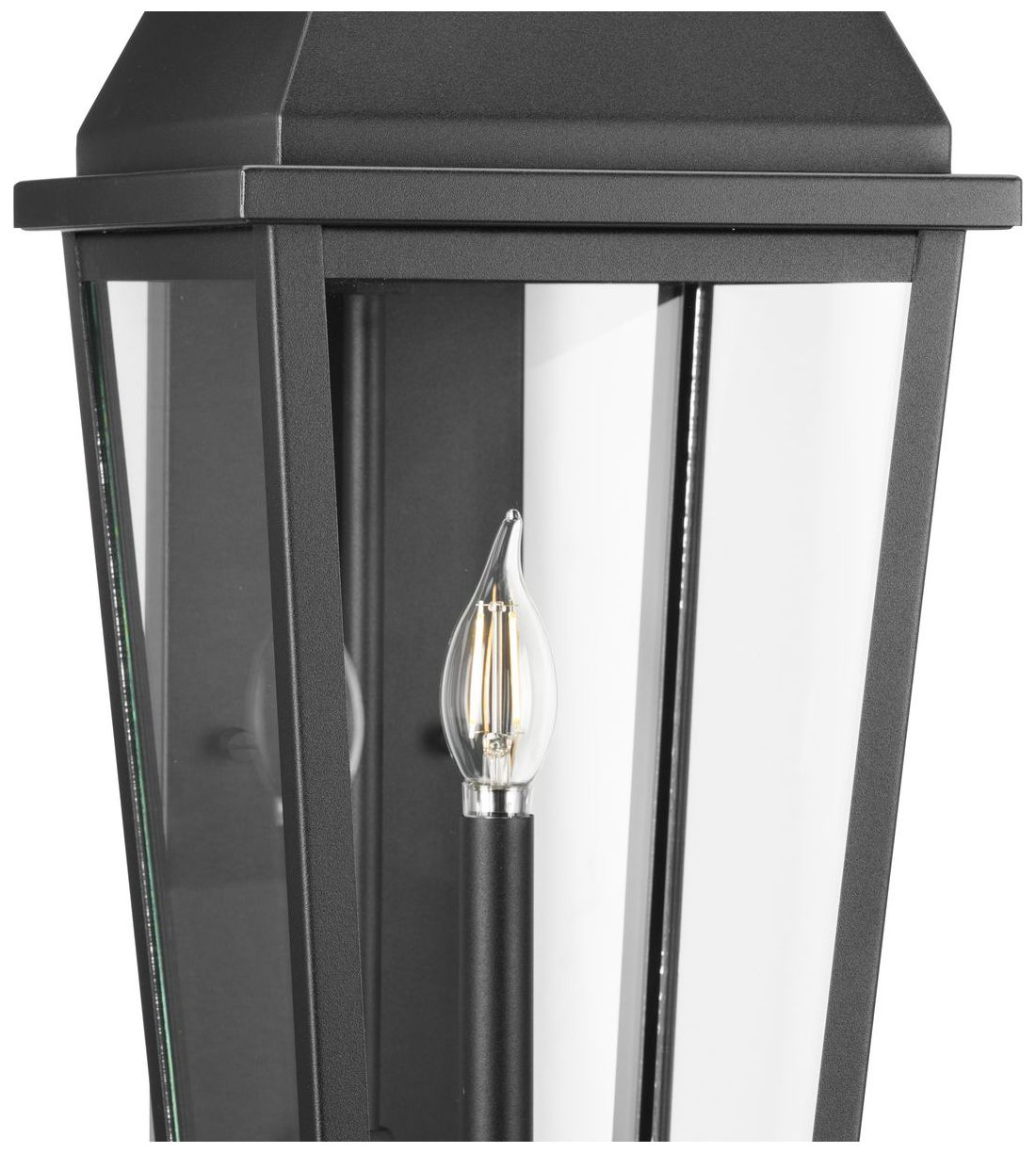 Richmond Hill Collection One-Light Clear Glass Outdoor Large Wall Lantern