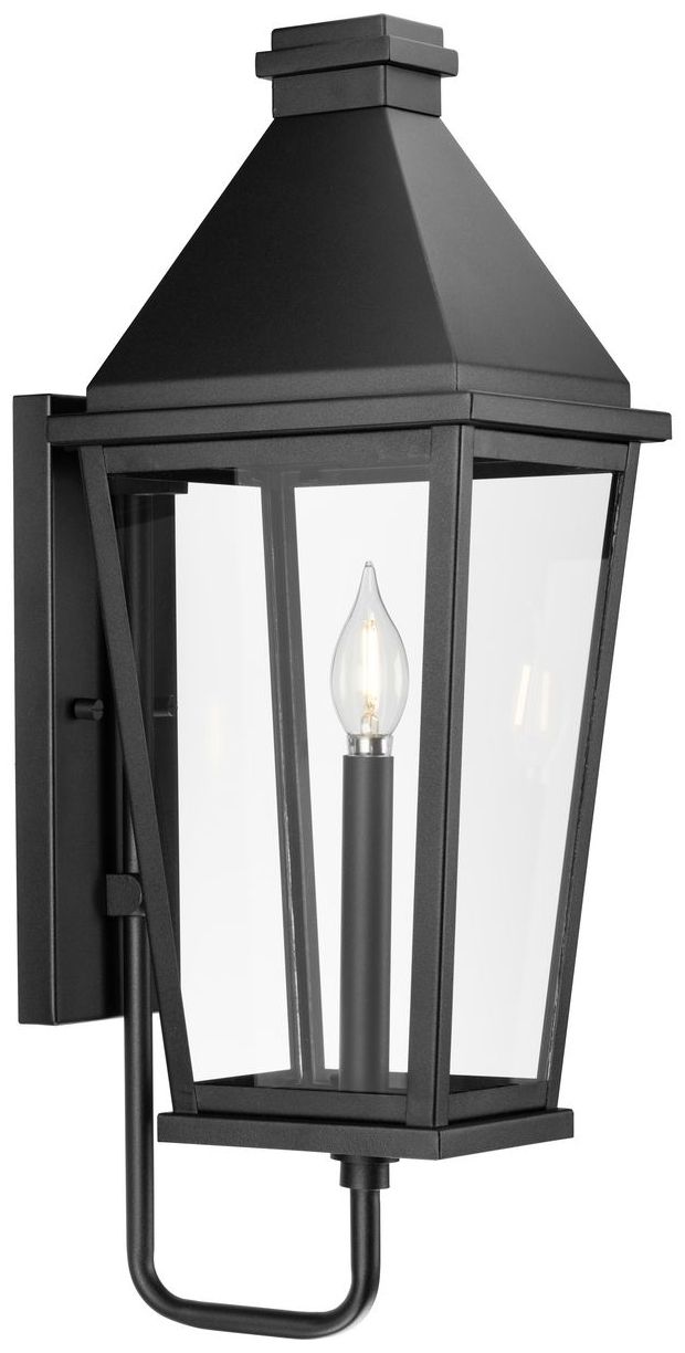 Richmond Hill Collection One-Light Clear Glass Outdoor Medium Wall Lantern